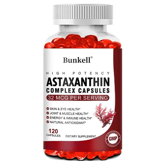 Bunkell Vegan Astaxanthin with Fish Oil & Antratic Krill Oil