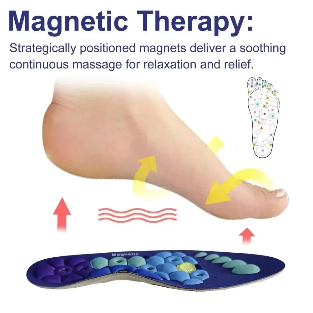 1/2Pair Magnetic Therapy Massage Insoles for Orthopedic Arch