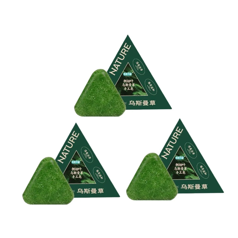 120g Usman Shampoo Soap Nourishing Scalp Control oil Remove dandruff Strengthen hair roots Reduce hair loss Cleanses Hair Care