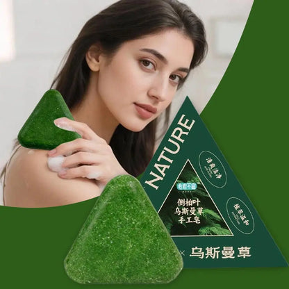 120g Usman Shampoo Soap Nourishing Scalp Control oil Remove dandruff Strengthen hair roots Reduce hair loss Cleanses Hair Care
