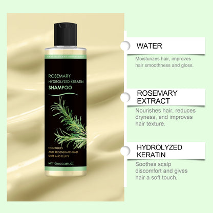 Rosemary Natural Shampoo Hair Thickness Loss Deep Nourishing Scalp Care Strengthen Repair Damaged Oil Control For Men Women