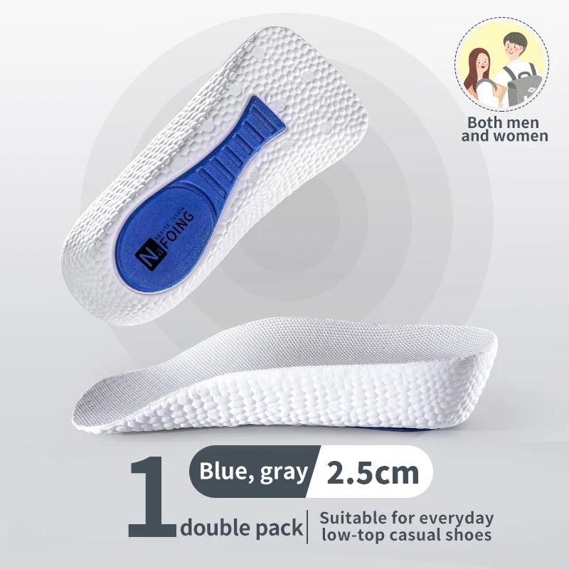 Memory Foam Height Increase Insoles for Men Women Shoes