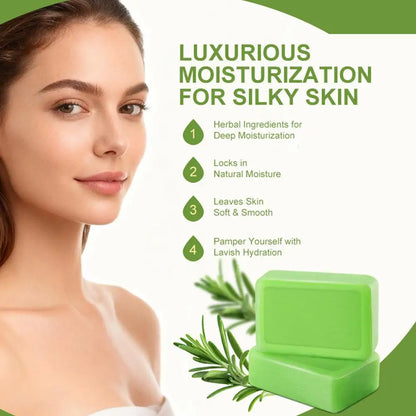 Green Tea Tree Soap, Soap Bar with Tea Tree Oil, Natural Soaps for Body Skin Cleaning,Gentle Exfoliating Bar Soap