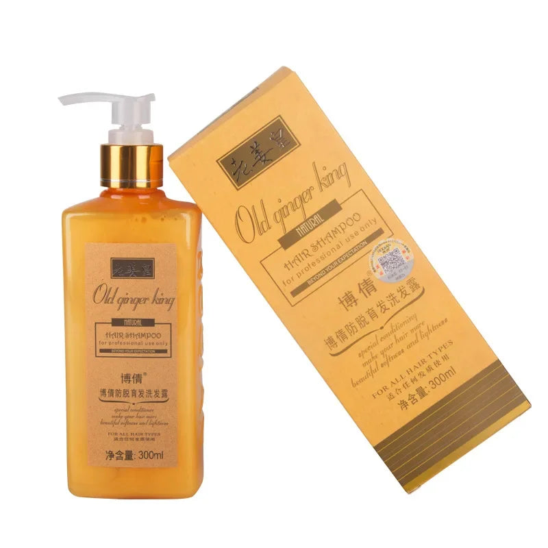 Genuine Ginger Shampoo and Conditioner with Ginger, Hair Care Shampoo for Hair Growth Fast Dense Anti-hair Loss 300ml