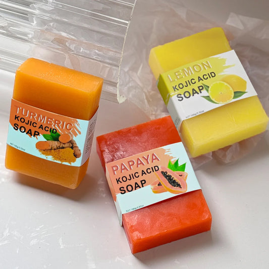 3pcs Ginger Soap Papaya Soap Lemon Soap