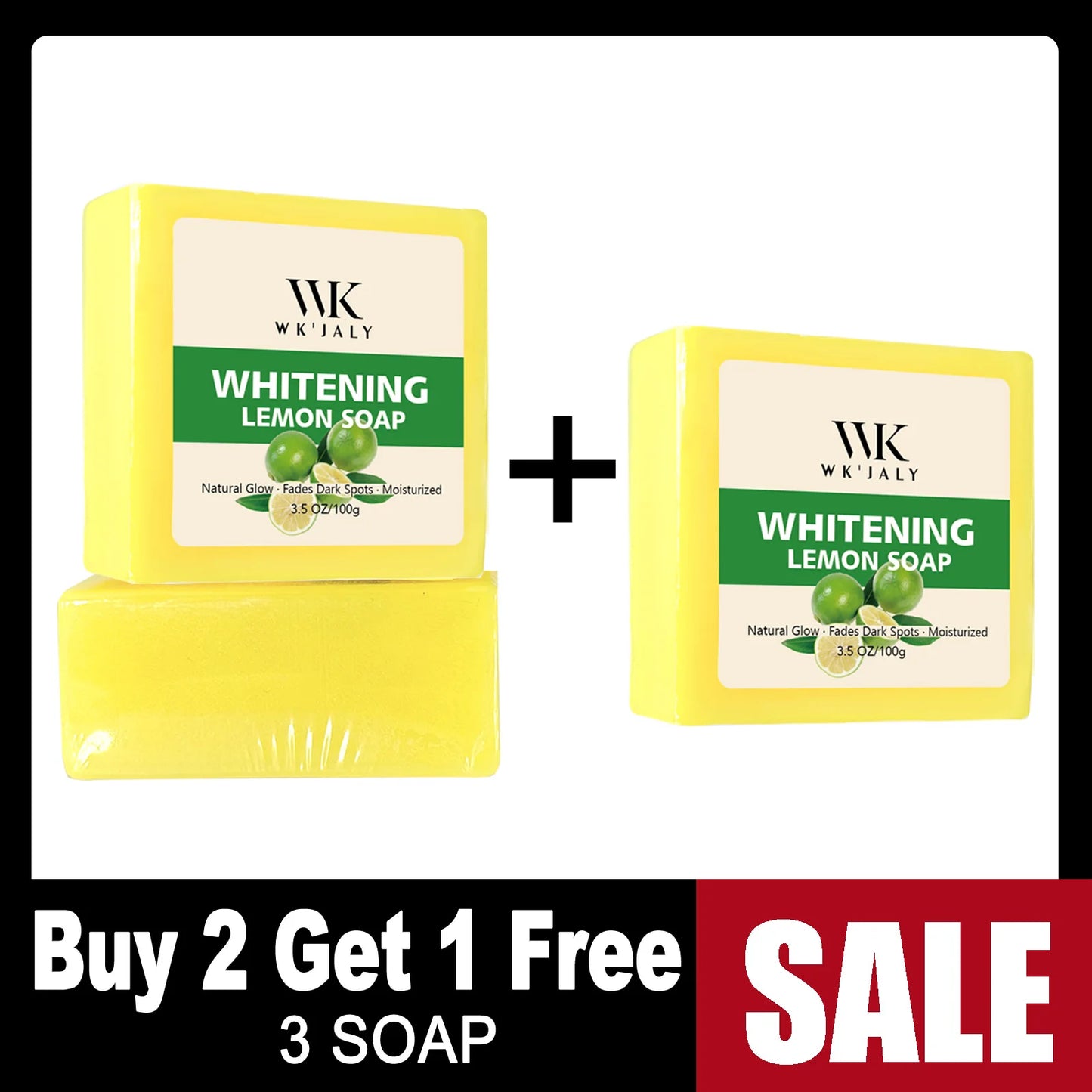 Whitening Lemon Soap, Natural Glow,  For Face And Body