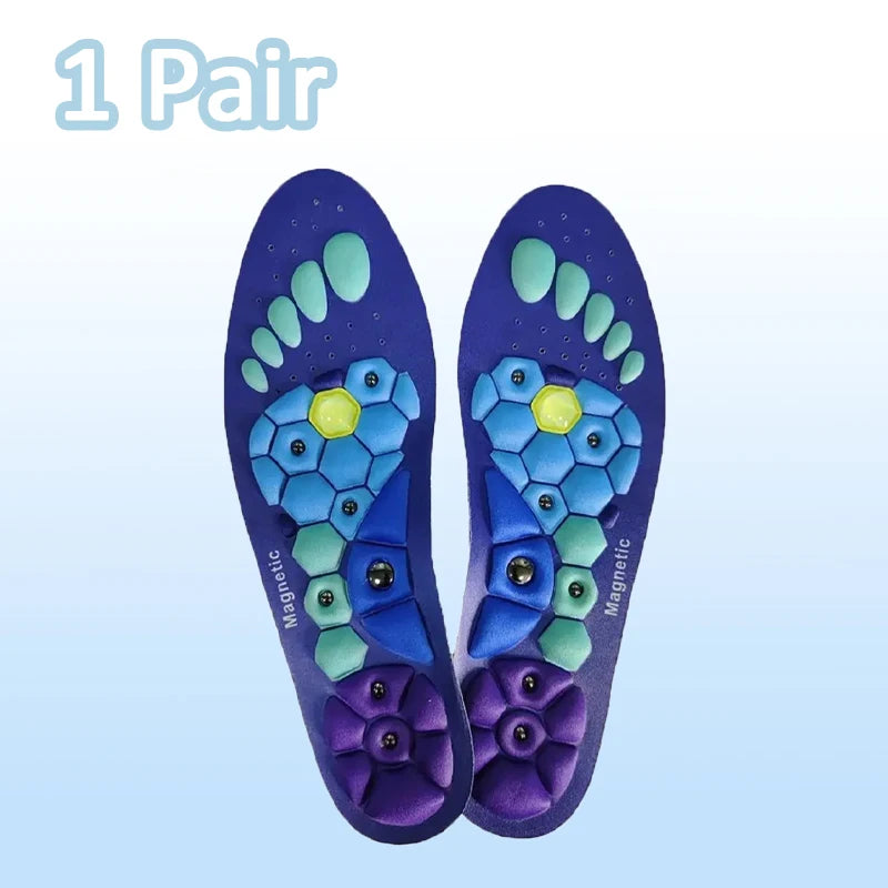 1/2Pair Magnetic Therapy Massage Insoles for Orthopedic Arch