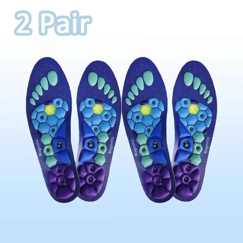 1/2Pair Magnetic Therapy Massage Insoles for Orthopedic Arch
