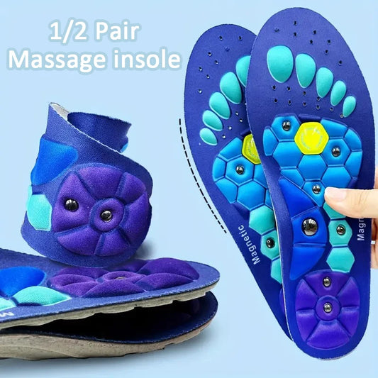 1/2Pair Magnetic Therapy Massage Insoles for Orthopedic Arch