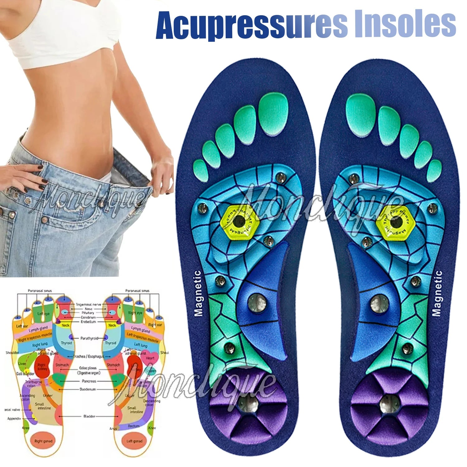 Magnetic Sports Shoe Insoles Orthopedic Shoes