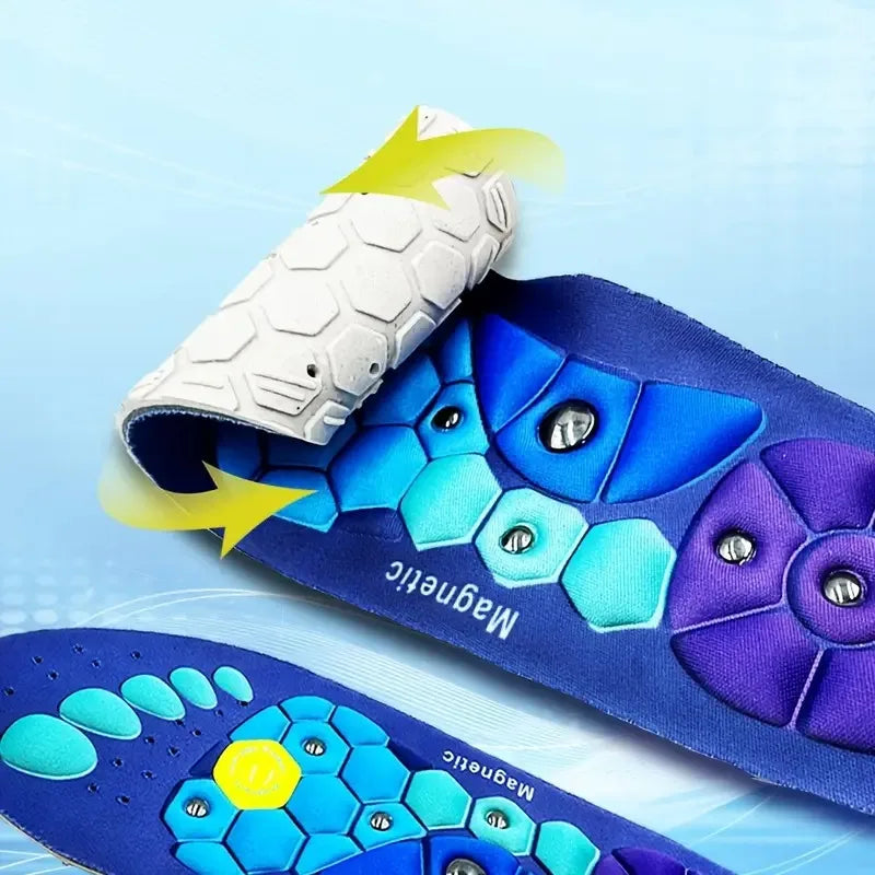 1/2Pair Magnetic Therapy Massage Insoles for Orthopedic Arch