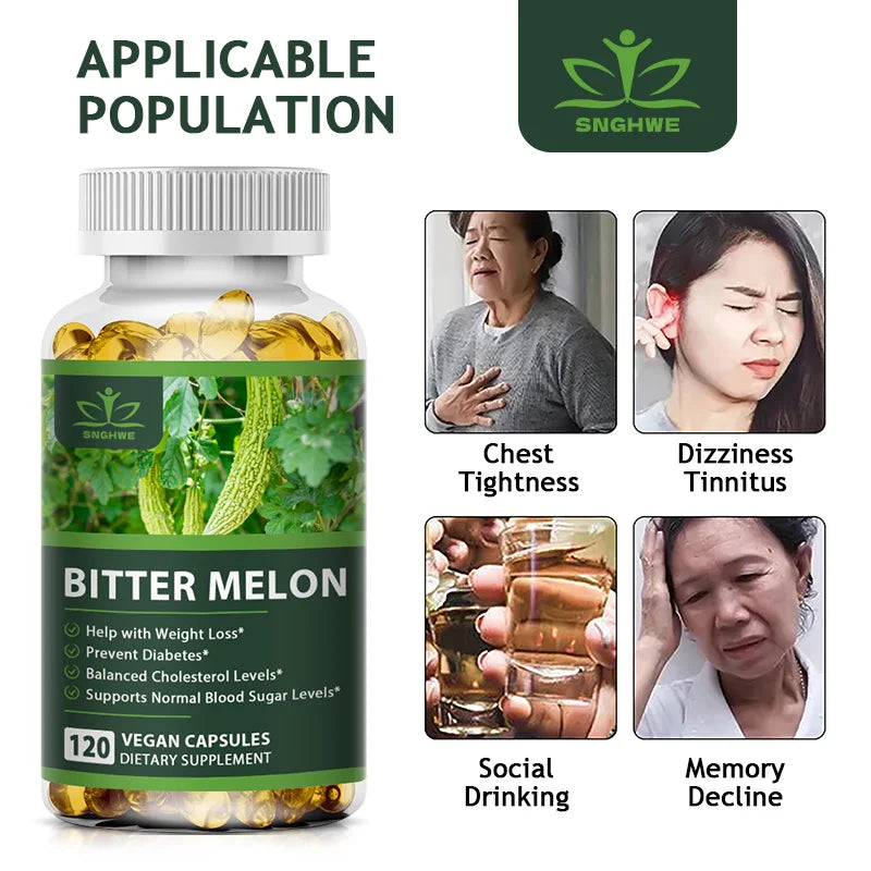 Extra Strength Nutrition Bitter Melon Extract Supplement Organic, Non-GMO, Vegan, ,Gluten Free