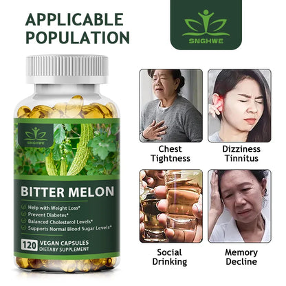 Extra Strength Nutrition Bitter Melon Extract Supplement Organic, Non-GMO, Vegan, ,Gluten Free