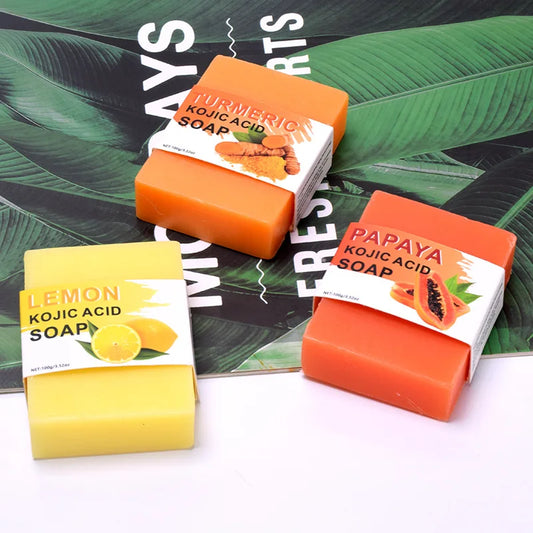 3pcs Ginger Soap Papaya Soap Lemon Soap