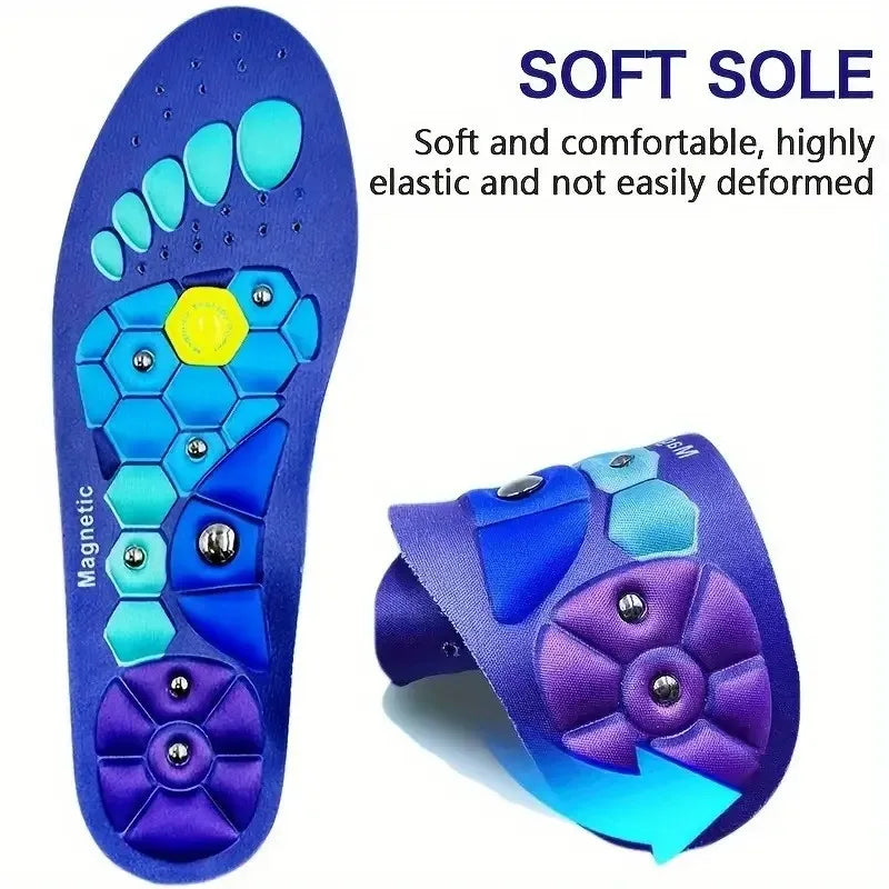 1/2Pair Magnetic Therapy Massage Insoles for Orthopedic Arch