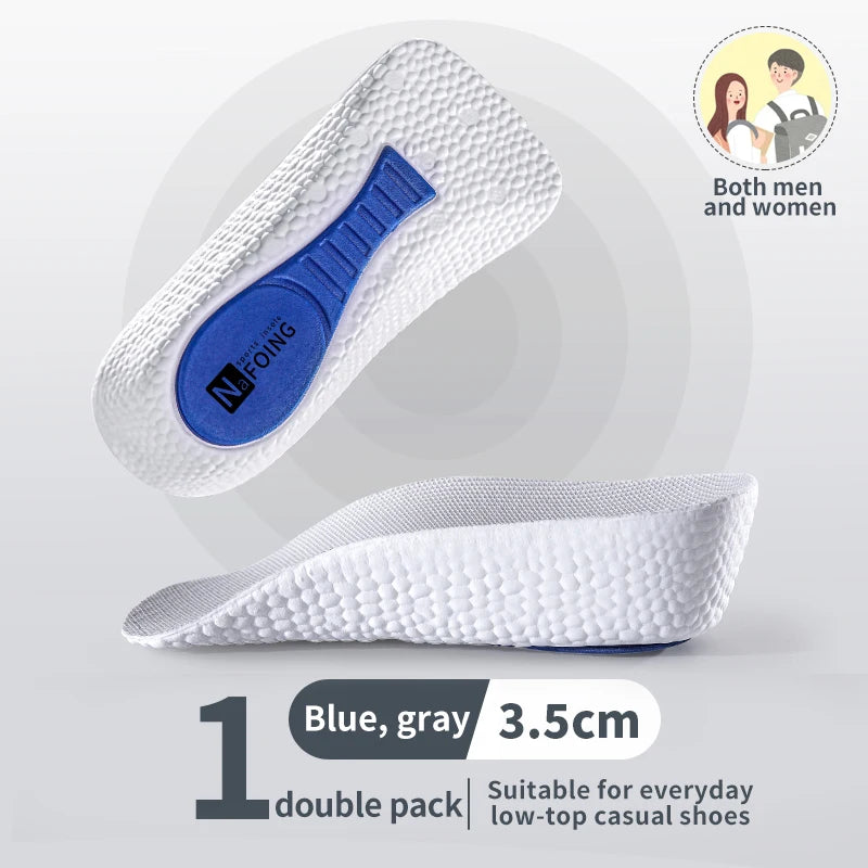 Memory Foam Height Increase Insoles for Men Women Shoes
